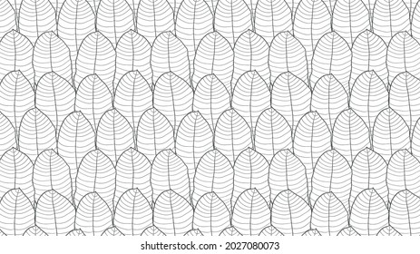 Abstract black lines leaf pattern texture
