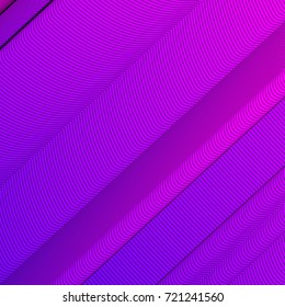 Abstract black lines on blue and purple background with deformation effect