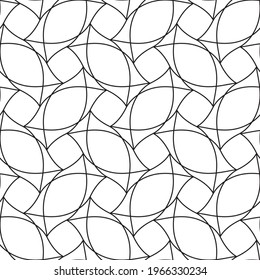abstrakte schwarze Linien auf Weiß. minimalistische geometrische Vektorgrafik handgezeichnet nahtlose Muster. einfache Farbelemente. perfektes Design für Innendekoration, Stoffdruck