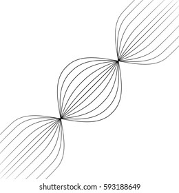 Abstract black lines retro space background