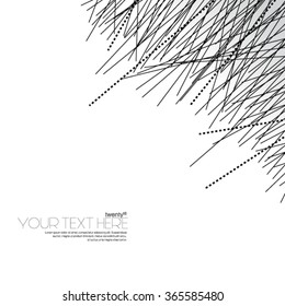 Abstract Black Lines in White Background