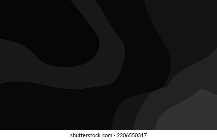 Resumen de fondo líquido negro. Diseño con varias formas y color monocromo. Adecuado para afiches y pancartas