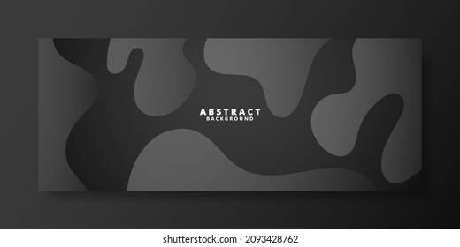 Abstract Black liquid background. Modern background design. gradient color. Fluid shapes composition. Fit for website, banners, wallpapers, brochure, posters