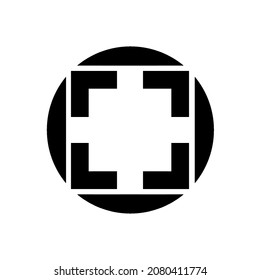 Resumen Icono de logotipo negro sobre fondo blanco