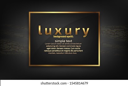 Abstract black luxury background image overlapping golden lines Geometric shapes for design Modern template