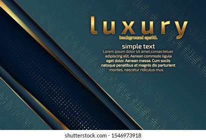 Abstract black luxury background image overlapping golden lines Geometric shapes for design Modern template