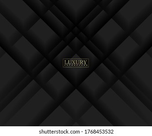 Abstract black luxury background with shiny lines. Elegant modern design