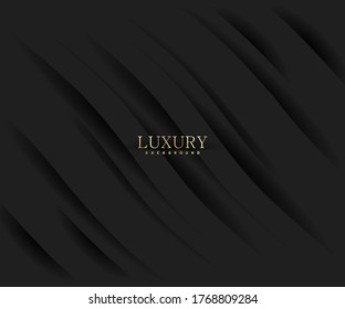 Abstract black luxury background with shiny lines. Elegant modern design