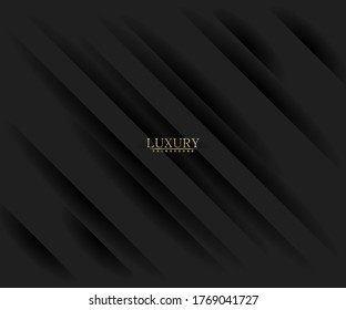 Abstract black luxury background with shiny lines. Elegant modern design