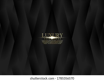 Abstract black luxury background with shiny lines. Elegant modern design