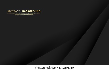 Abstract black luxury background with shiny lines. Elegant modern design