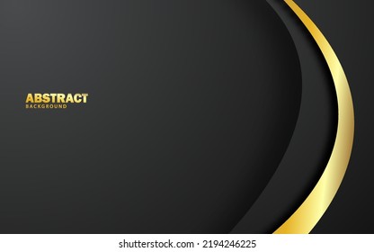 Abstract black luxury golden premium background vector