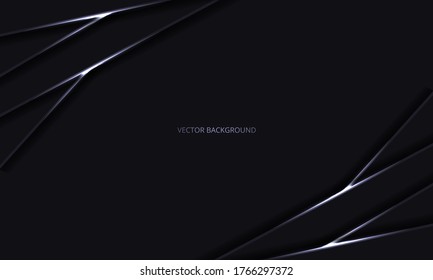 Abstract black luxury modern background with shadows and light lines. Design futuristic modern luxury dark backdrop. Vector illustration EPS10.