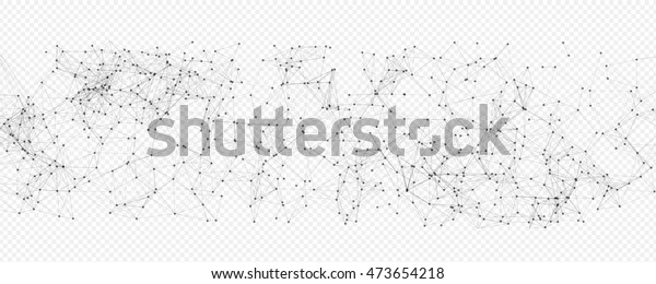 Abstract Black Mesh On Transparent Background Stock Vector (Royalty