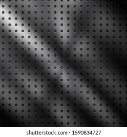 Abstract Black Metal Grill Texture with Light