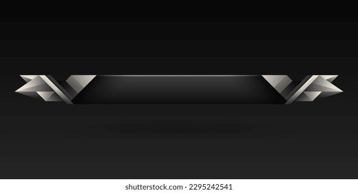 Abstract black and metal lower third game screen title gui banner template