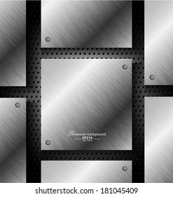 	Abstract black metal technology background for creative needs