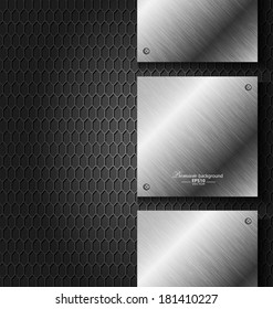 Abstract black metal technology background for creative tasks