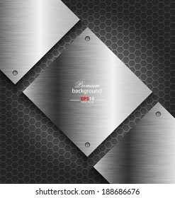 Abstract black metal technology background for creative design work