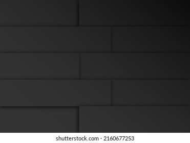Abstract Black Metallic Tech Fold Shadow Layout Modern Template Background