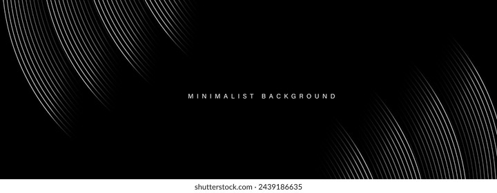 Abstract black modern background with dynamic geometric shapes. Vector