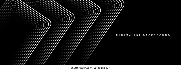 Fondo moderno negro abstracto con formas geométricas dinámicas. Vector
