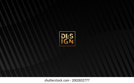 Abstract black monochrome stripe pattern design. Minimal striped surface texture background. Vector	