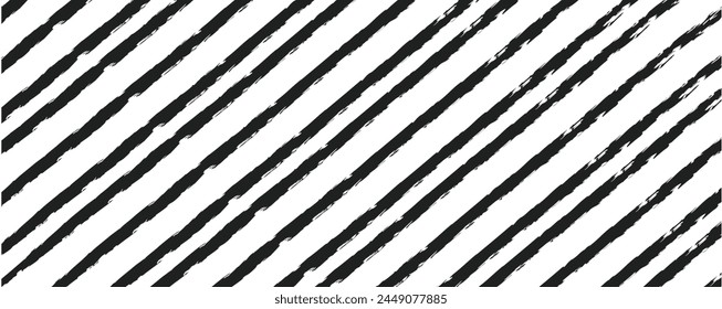  Abstract black monochrome stripe pattern design. Minimal striped surface isolated on white background. Vector Illustration.