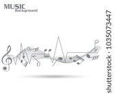 Abstract black music notes on line wave background. Black G-clef and music notes isolated vector illustration Can be adapt to Brochure, Annual Report, Magazine, Poster, Corporate Presentation,
