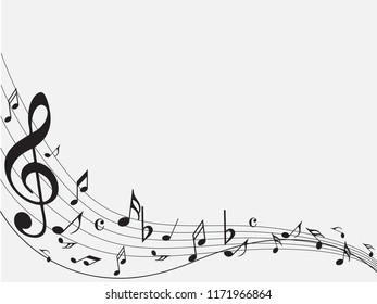 Border Template Music Notes Illustration Stock Vector (Royalty Free ...