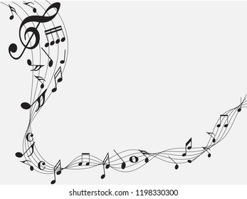 Music Notes Abstract Music Notes On Stock Vector (Royalty Free) 1165374283