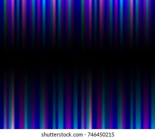 Abstract black neon background with vertical pink, purple stripes