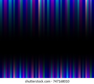 Abstract black neon background with vertical pink, purple stripes