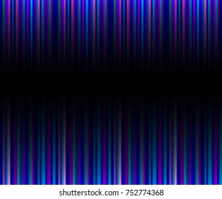 Abstract black neon background with vertical pink, purple stripes