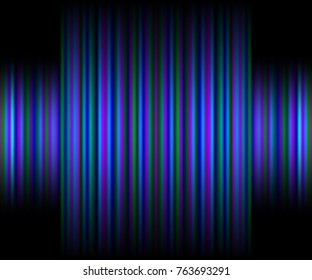 Abstract black neon background with vertical pink, purple stripes