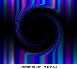 Abstract black neon background with vertical pink, purple stripes