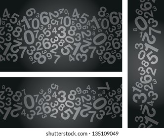 abstract black number background