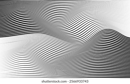 abstract black oblique edgy line wave pattern suitable for background.