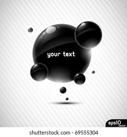 Abstract Black Oil Speech Bubble