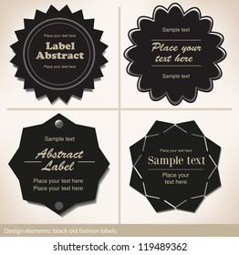 Abstract black old web design bubble label