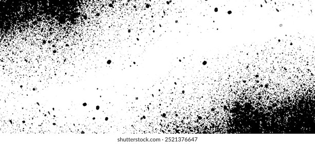 abstract black on white grunge splatter background design	