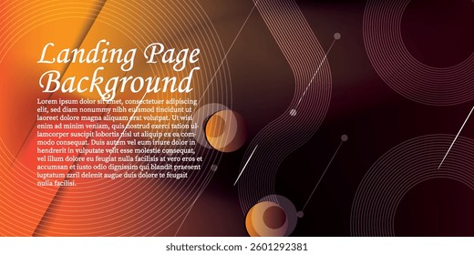 Abstract black and orange background. Abstract dark background. Banner for advertise product on website. Space for text