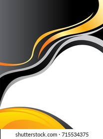 Abstract black and orange background. Design layout template. Brochure or flyer
