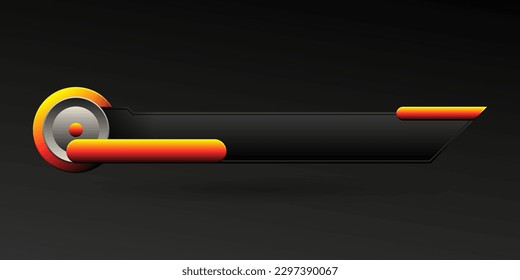 Abstract black and orange color lower third breaking news title banner bar for video screen broadcast