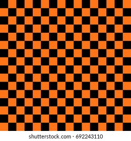 Abstract black and orange color square background for halloween theme concept. Vector illustration