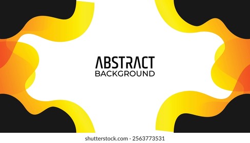 Abstract black and orange gradient wave business banner background. Modern futuristic background. Can be use for landing page, book covers, brochures, flyers, magazines, any brandings, banners, 