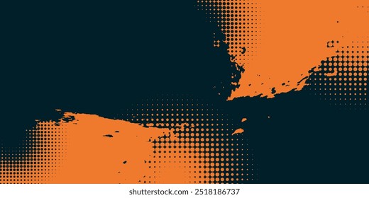 Abstract Black Orange Grunge Texture Background
