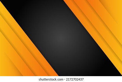 Abstract black and orange layer geometric background