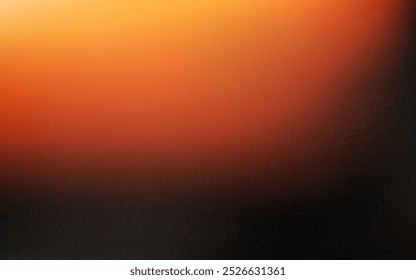 Abstract black and orange light liquid background. Gradient mesh effect bright color blend. Blurred fluid colorful mix fluid and grain grunge texture gradation, vector noise blur abstract background