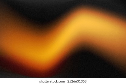 Fundo abstrato das ondas de luz preto e laranja. Mistura de cores brilhantes do efeito de malha de gradiente. Fluido turvo colorido mistura fluido e grão grunge textura gradação, ruído vetor borrar fundo abstrato